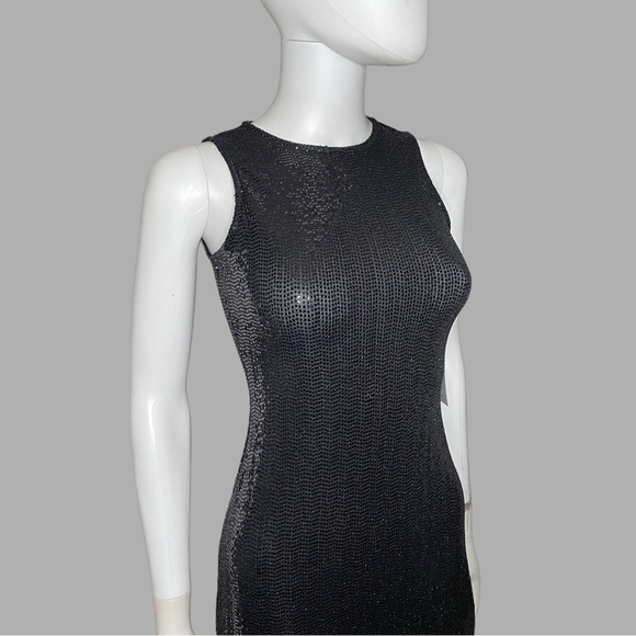 bebe Black Sequin Midi Dress - Picture 5 of 8